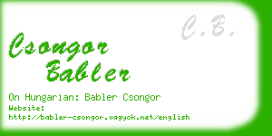 csongor babler business card